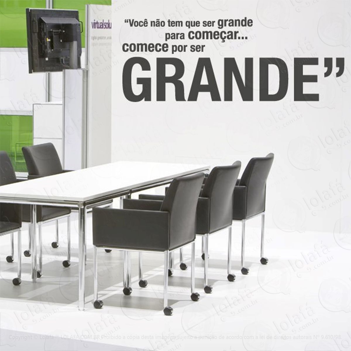 Grande Adesivo de Parede Frase Personalizada para Sala, Quarto, Porta e Vidro Mod:58