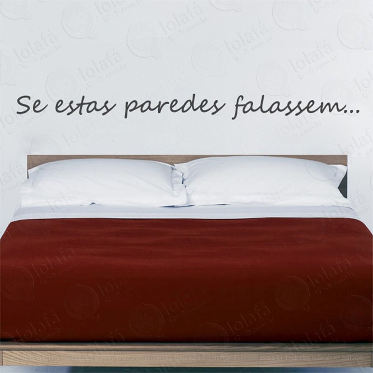Se Paredes Falassem Adesivo de Parede Frase Personalizada para Sala, Quarto, Porta e Vidro Mod:59