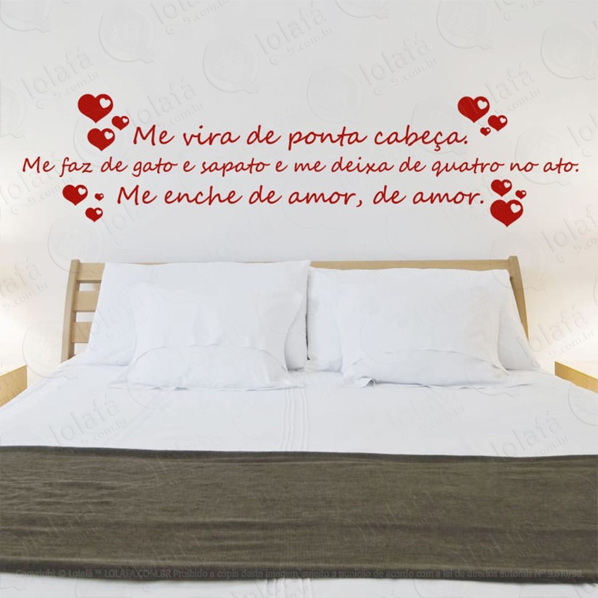 Me Vira De Ponta Adesivo de Parede Frase Personalizada para Sala, Quarto, Porta e Vidro Mod:61