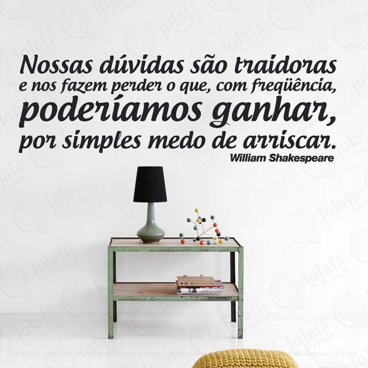 Nossas Dúvidas Adesivo de Parede Frase Personalizada para Sala, Quarto, Porta e Vidro Mod:62