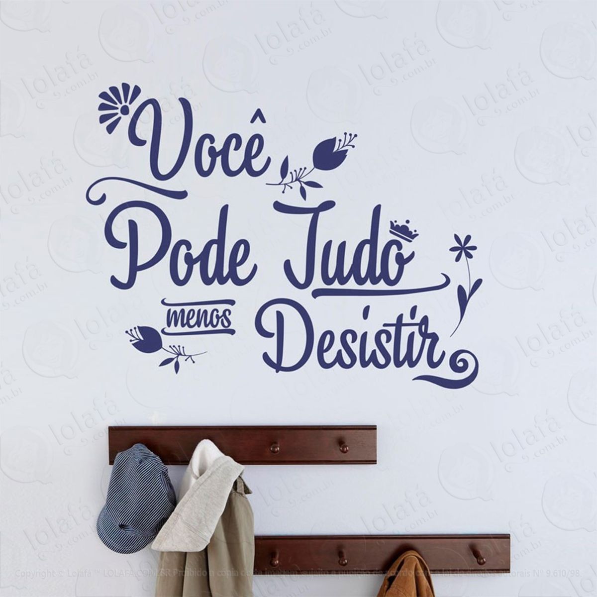 Você Pode Tudo Adesivo de Parede Frase Personalizada para Sala, Quarto, Porta e Vidro Mod:92
