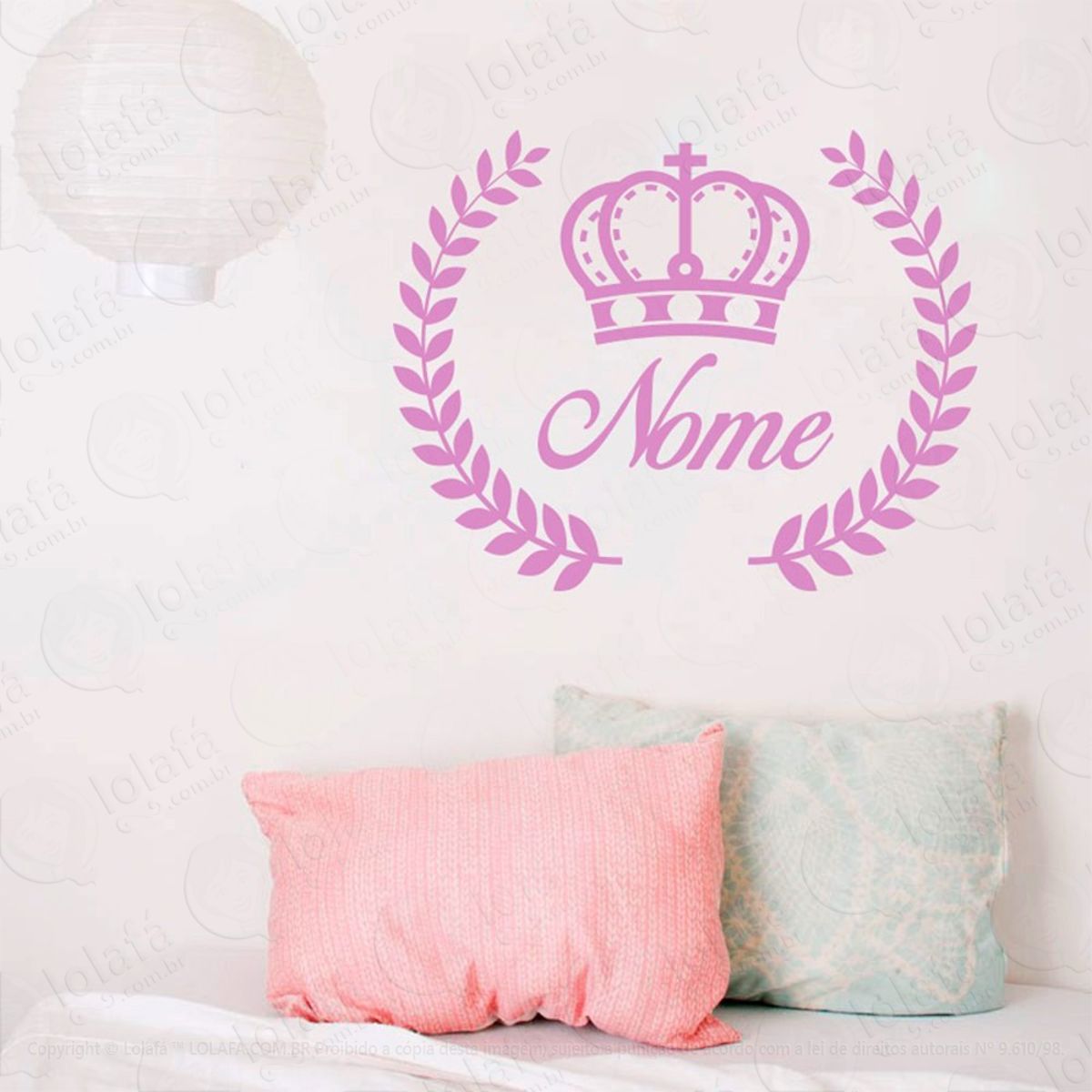 Nome Personalizado Adesivo de Parede Frase Personalizada para Sala, Quarto, Porta e Vidro Mod:109