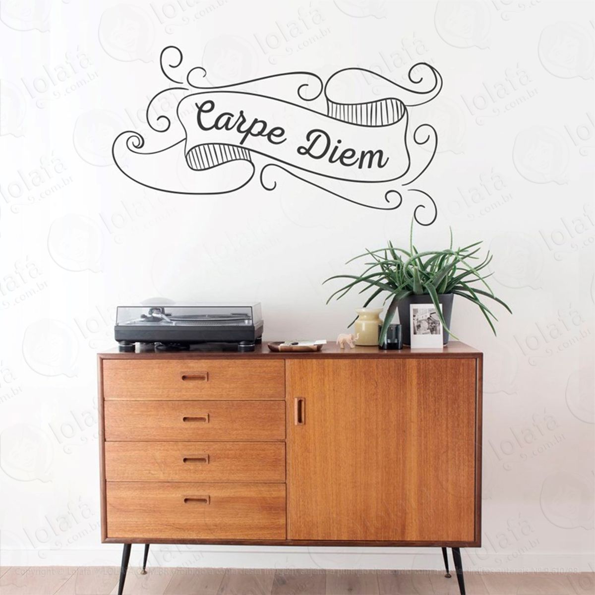 Carpe Diem Adesivo de Parede Frase Personalizada para Sala, Quarto, Porta e Vidro Mod:144
