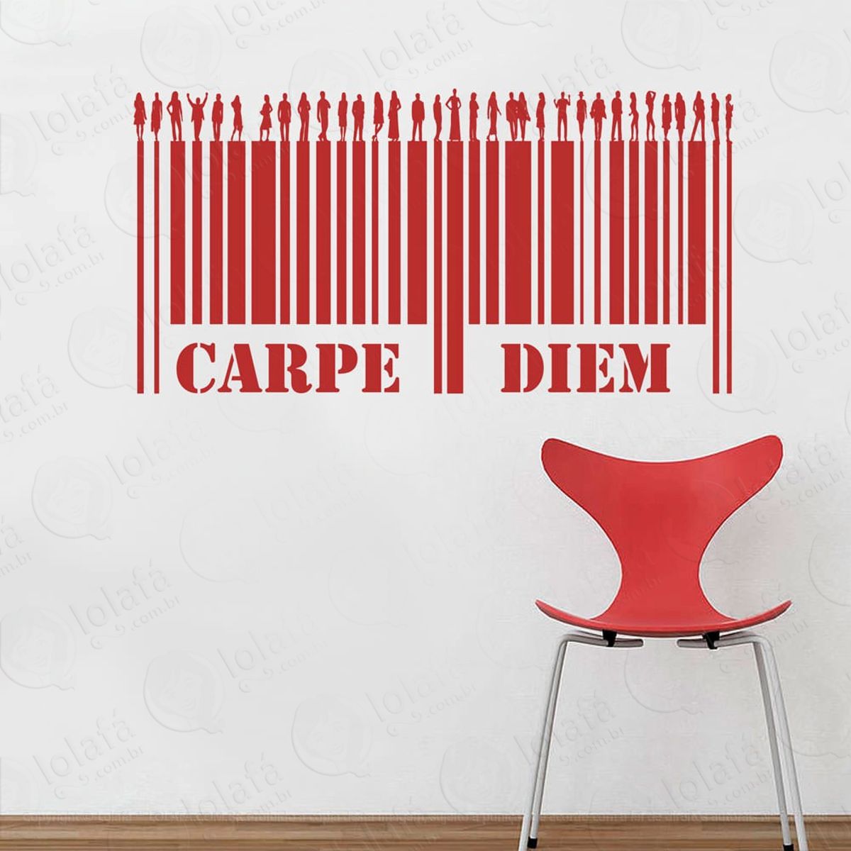 Carpe Diem Adesivo de Parede Frase Personalizada para Sala, Quarto, Porta e Vidro Mod:162