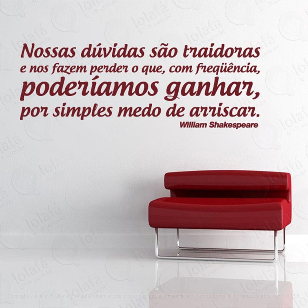 Nossas Dúvidas Adesivo de Parede Frase Personalizada para Sala, Quarto, Porta e Vidro Mod:166