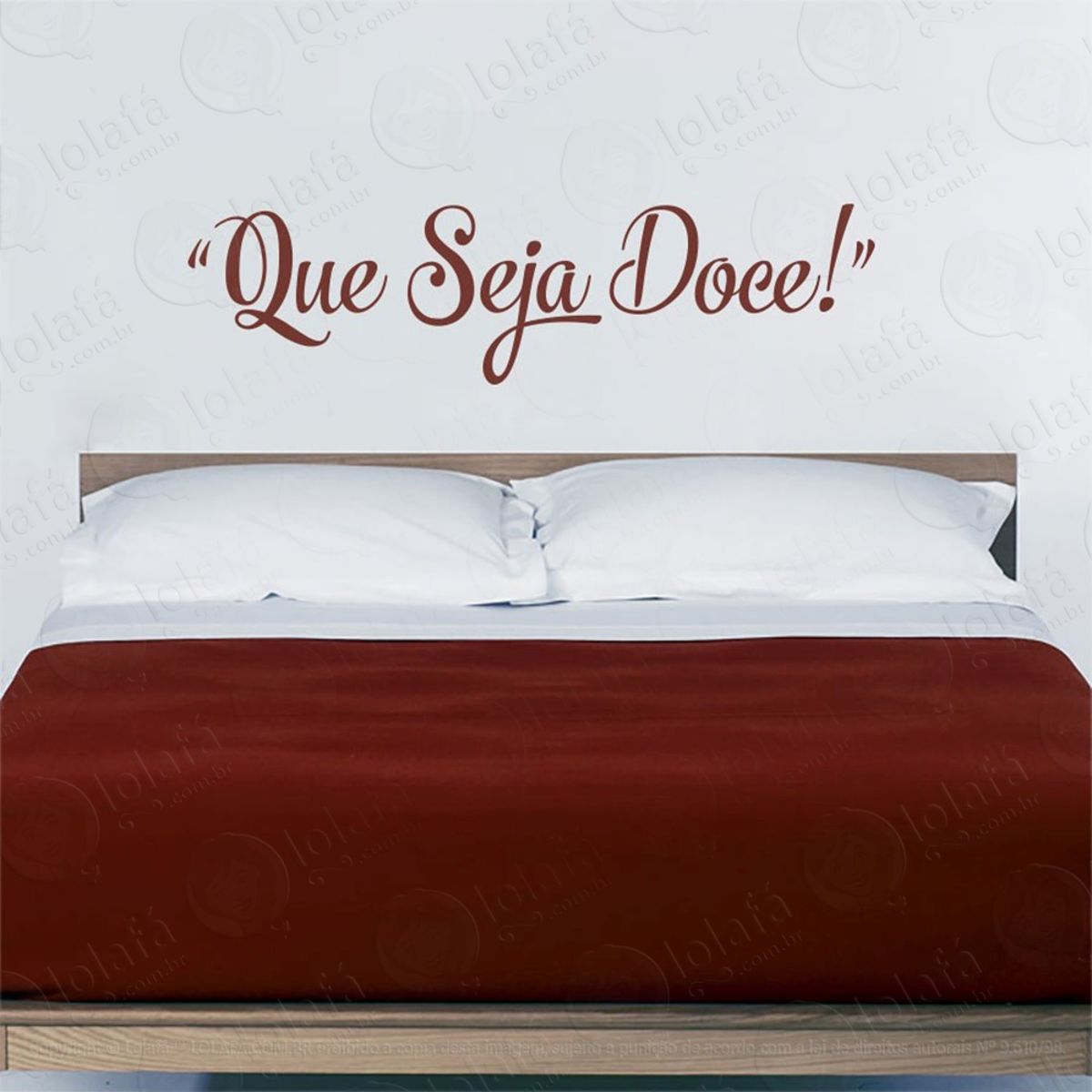 Que Seja Doce Adesivo de Parede Frase Personalizada para Sala, Quarto, Porta e Vidro Mod:190