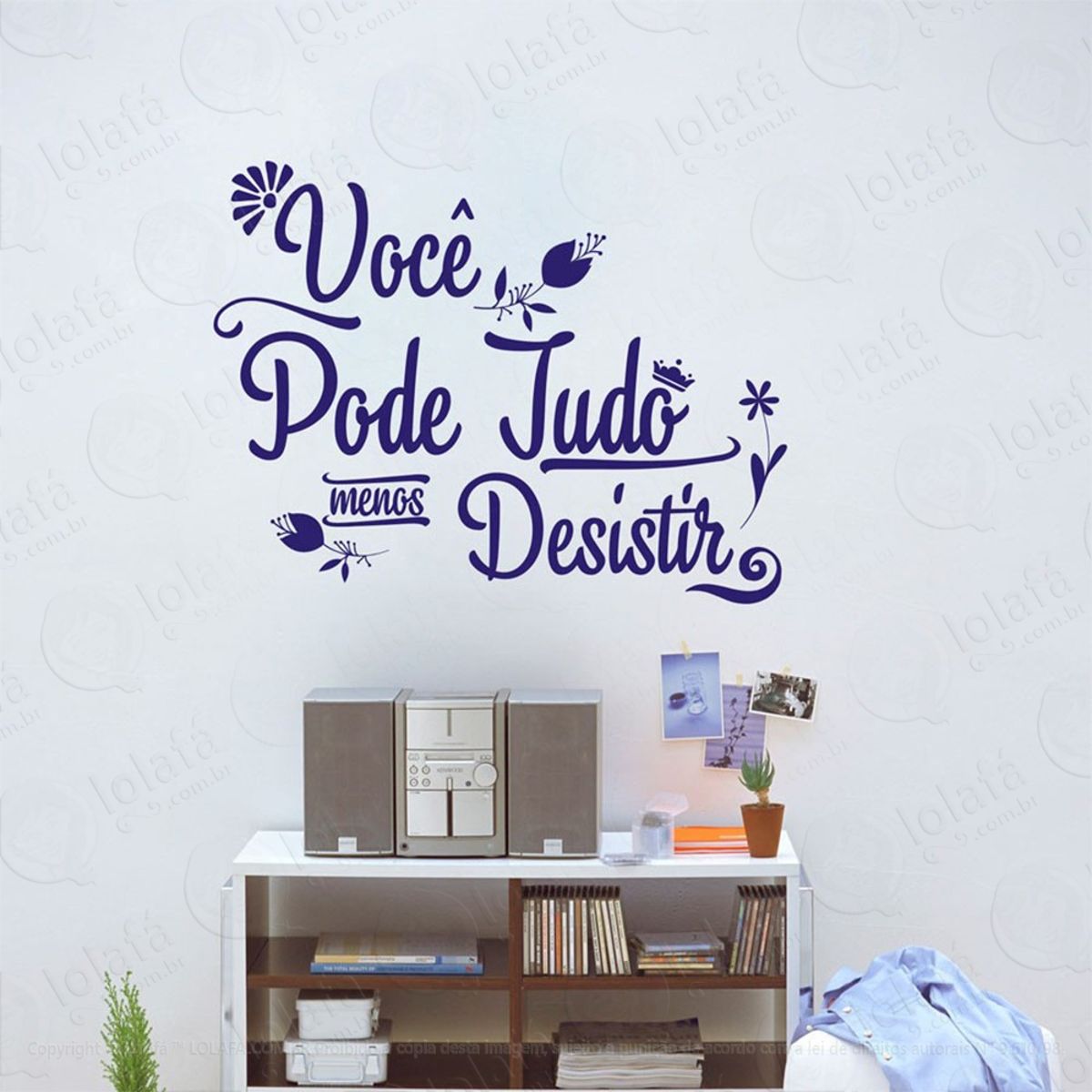 Você Pode Tudo Adesivo de Parede Frase Personalizada para Sala, Quarto, Porta e Vidro Mod:195