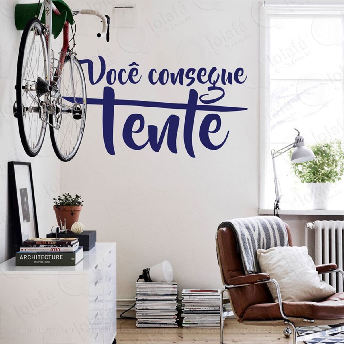 Você Consegue Adesivo de Parede Frase Personalizada para Sala, Quarto, Porta e Vidro Mod:204