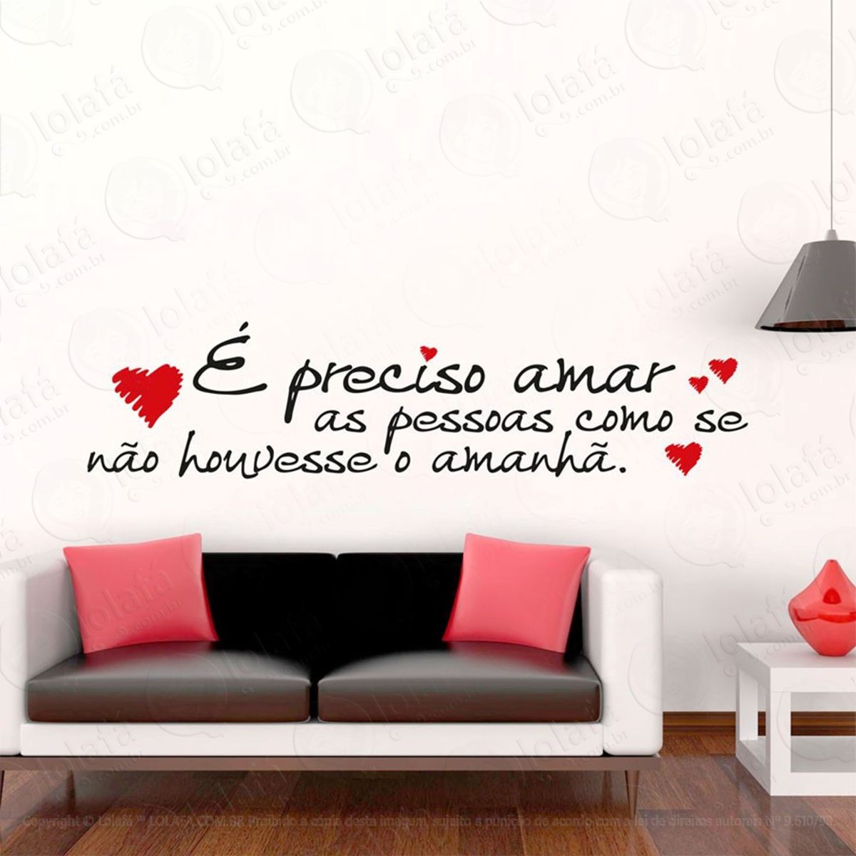 É Preciso Amar Adesivo de Parede Frase Personalizada para Sala, Quarto, Porta e Vidro Mod:205