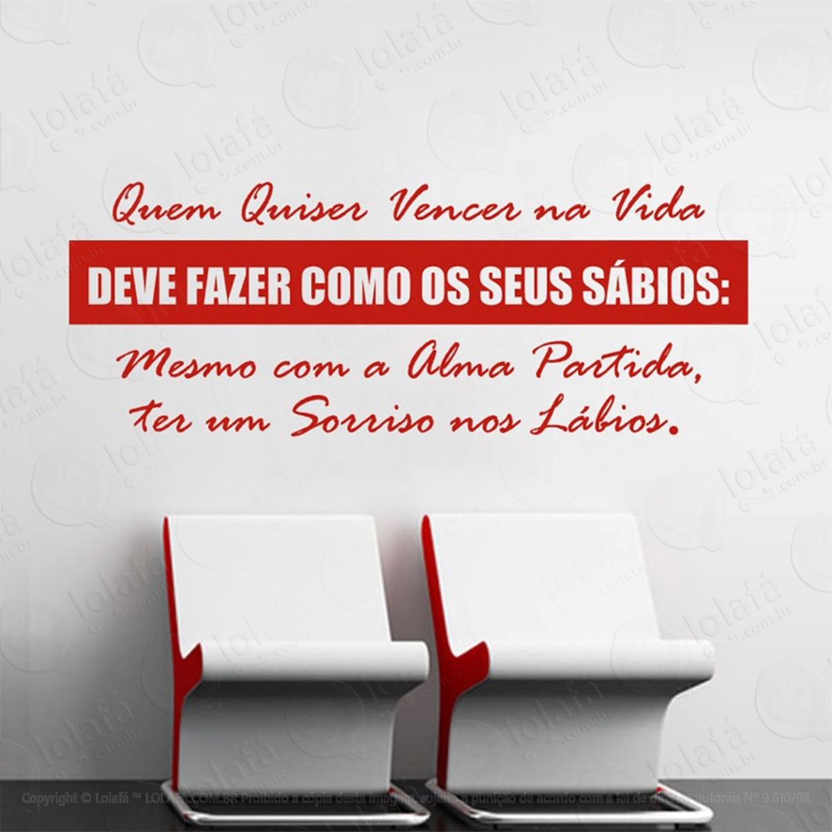 Quem Quiser Vencer Adesivo de Parede Frase Personalizada para Sala, Quarto, Porta e Vidro Mod:232
