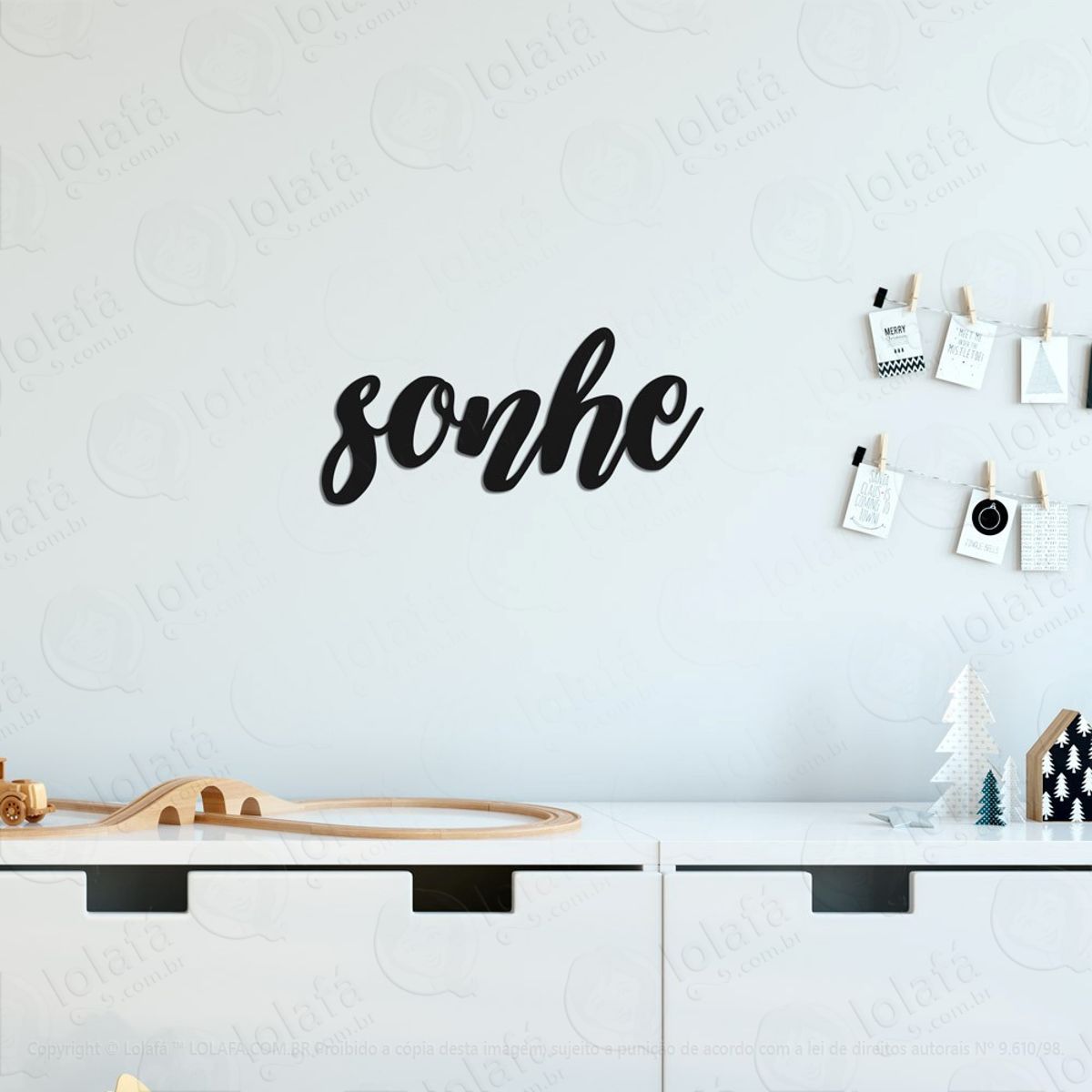 Sonhe Adesivo de Parede Frase Personalizada para Sala, Quarto, Porta e Vidro Mod:265