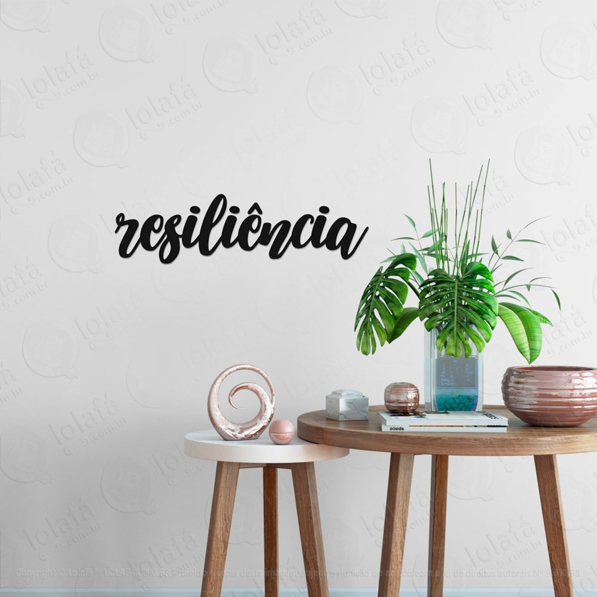 Resiliência Adesivo de Parede Frase Personalizada para Sala, Quarto, Porta e Vidro Mod:267