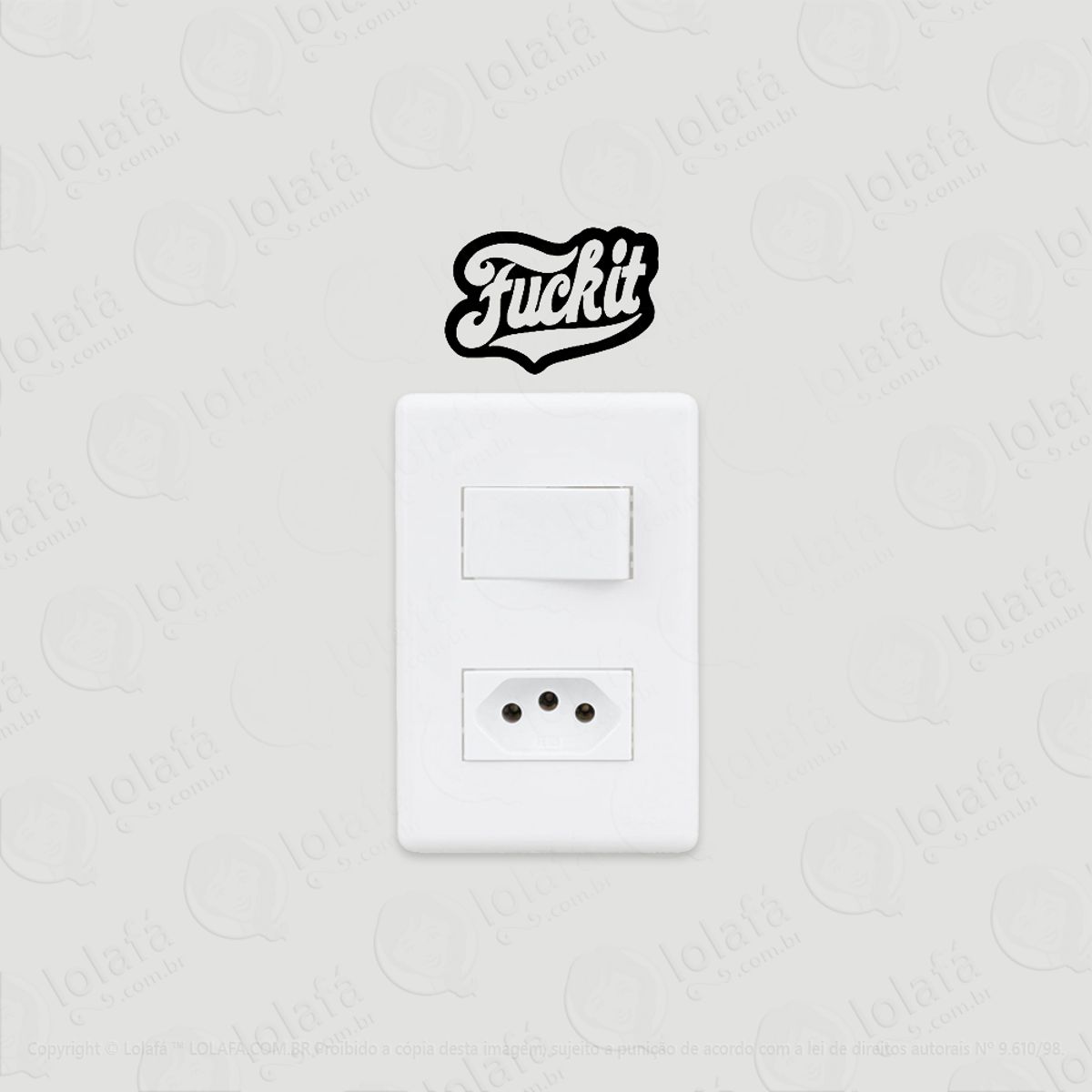 2 Adesivos De Interruptor Luz E Tomada Fuck It Mod:9