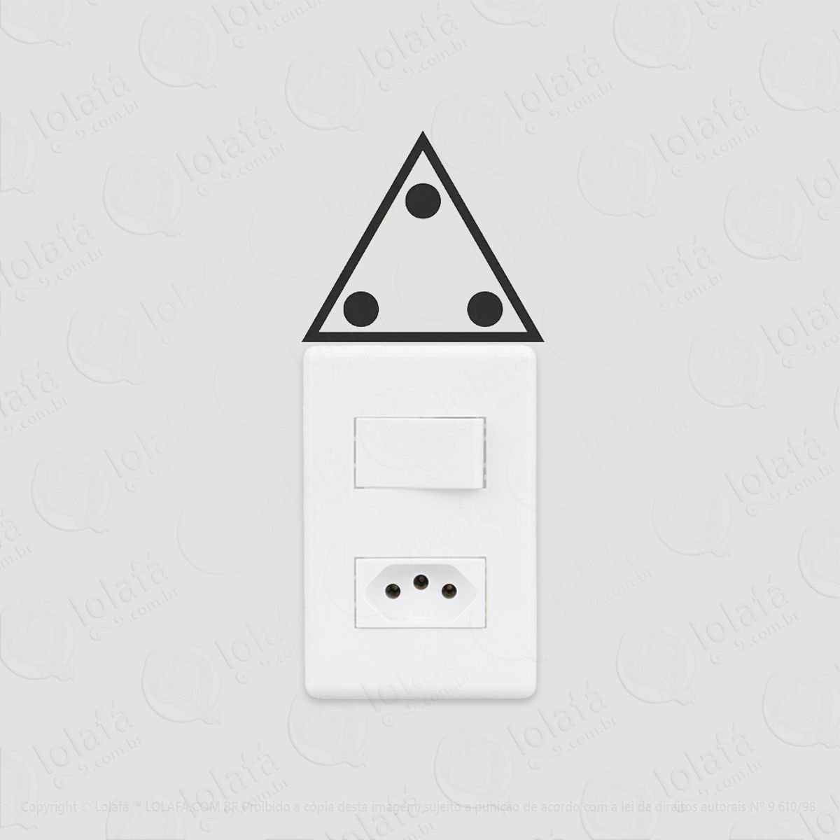2 Adesivos Interruptor Luz E Tomada 3 Pontos Maçonaria Mod:35