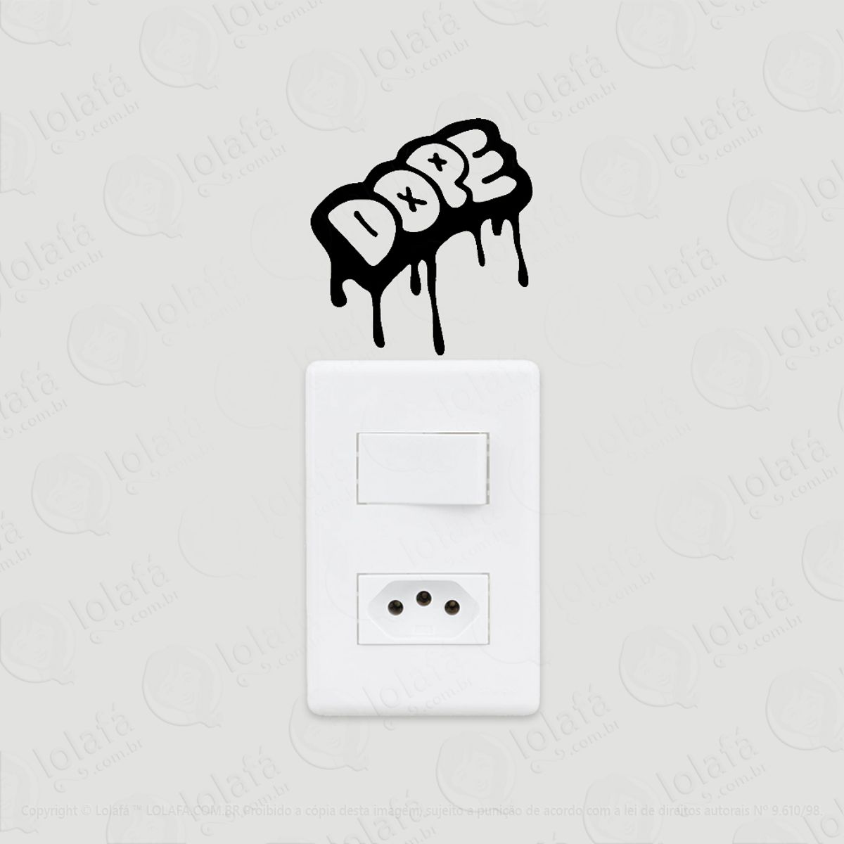 2 Adesivos De Interruptor Luz E Tomada Dope Mod:41