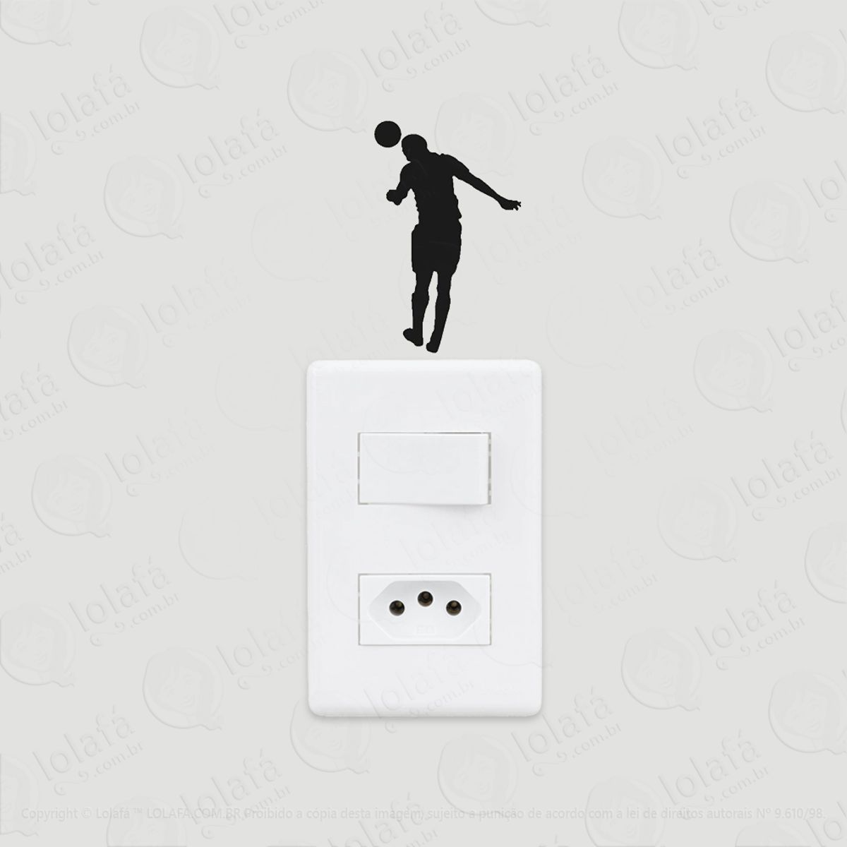 2 Adesivos De Interruptor Luz E Tomada Jogador Cabeceando Mod:61
