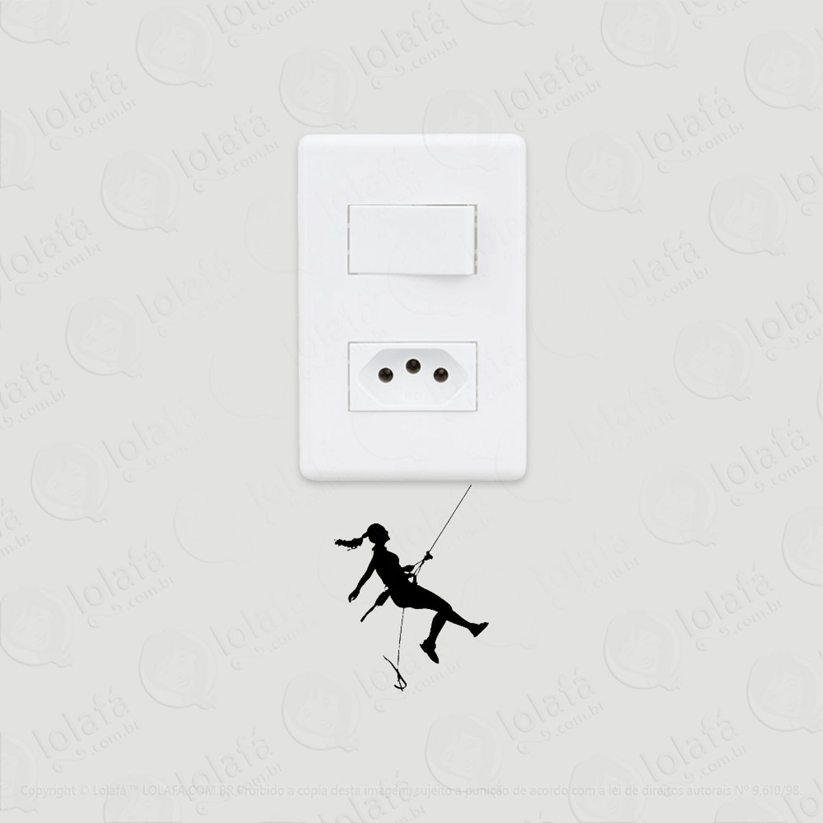 2 Adesivos De Interruptor Luz E Tomada Montanhismo Rapel Mod:67