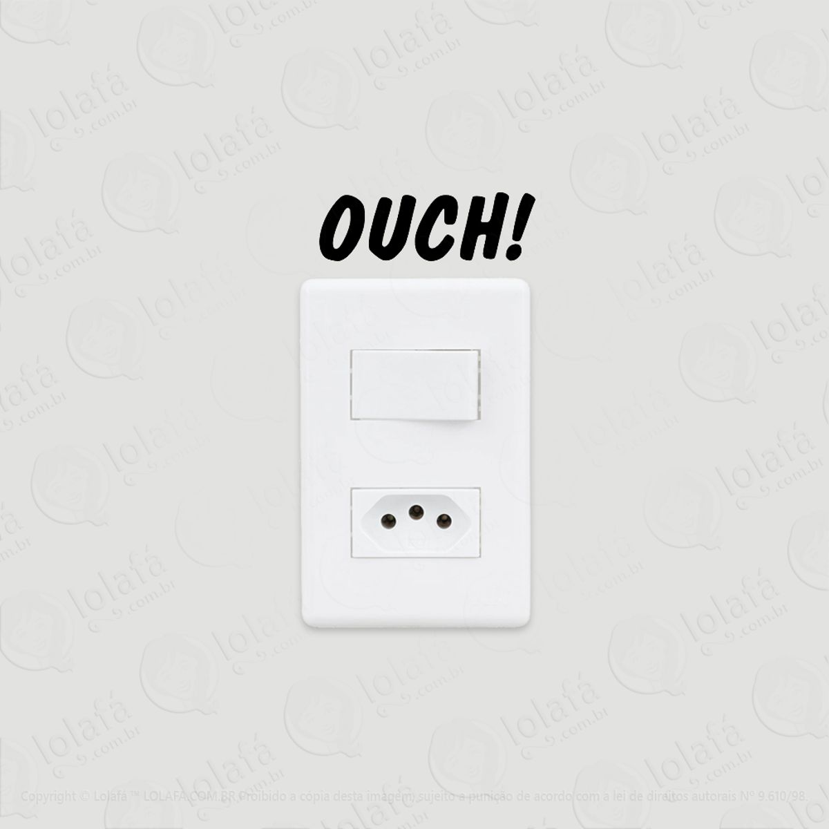 2 Adesivos De Interruptor Luz E Tomada Ouch! Mod:69