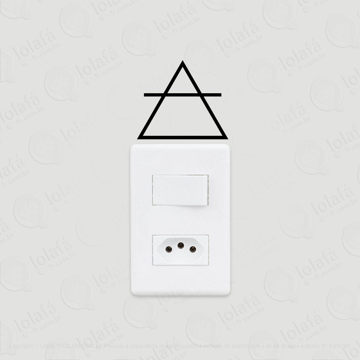2 Adesivos De Interruptor Luz Elemento Ar Esotérico Alquimia Mod:113