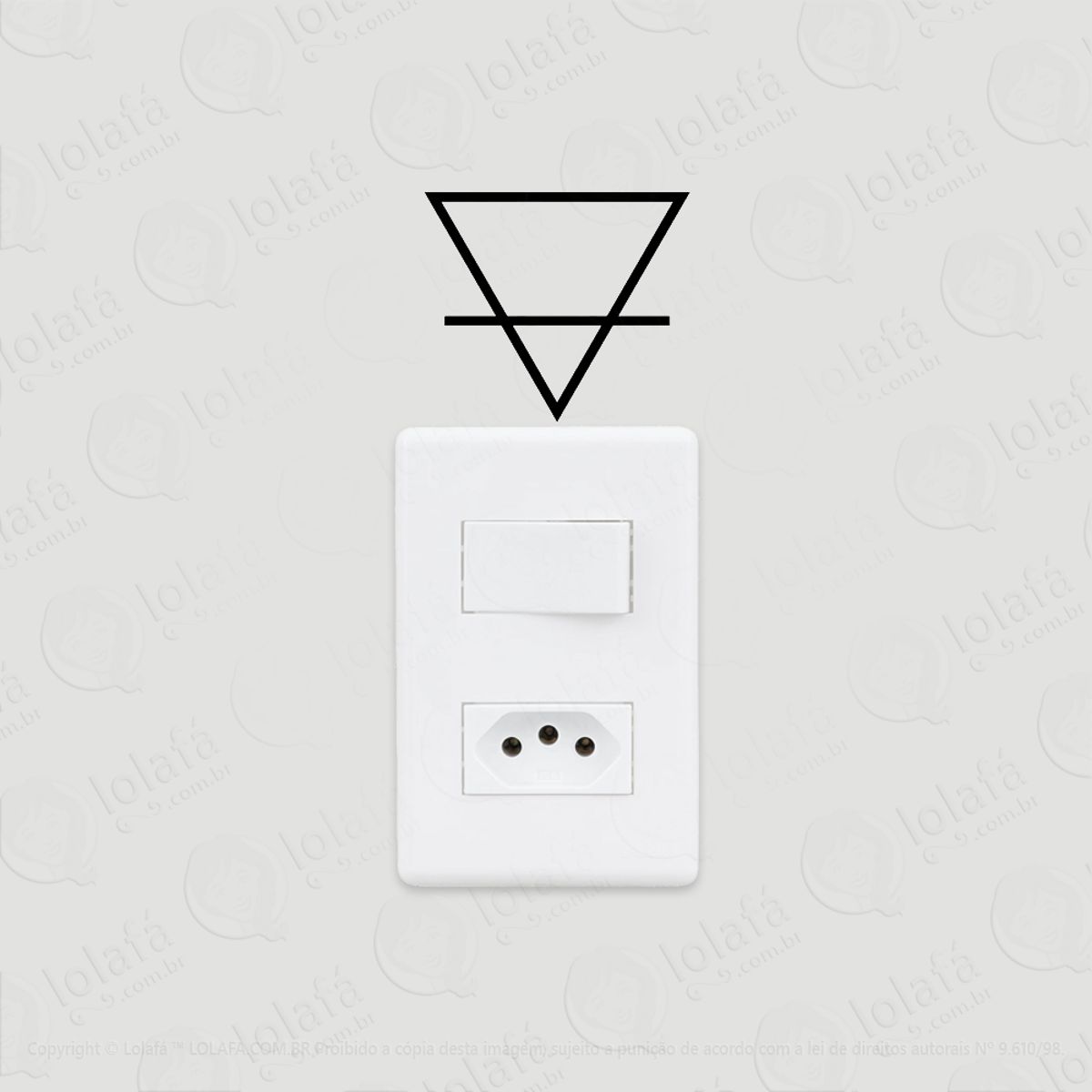 2 Adesivos De Interruptor Luz Terra Selo Esotérico Alquimia Mod:114