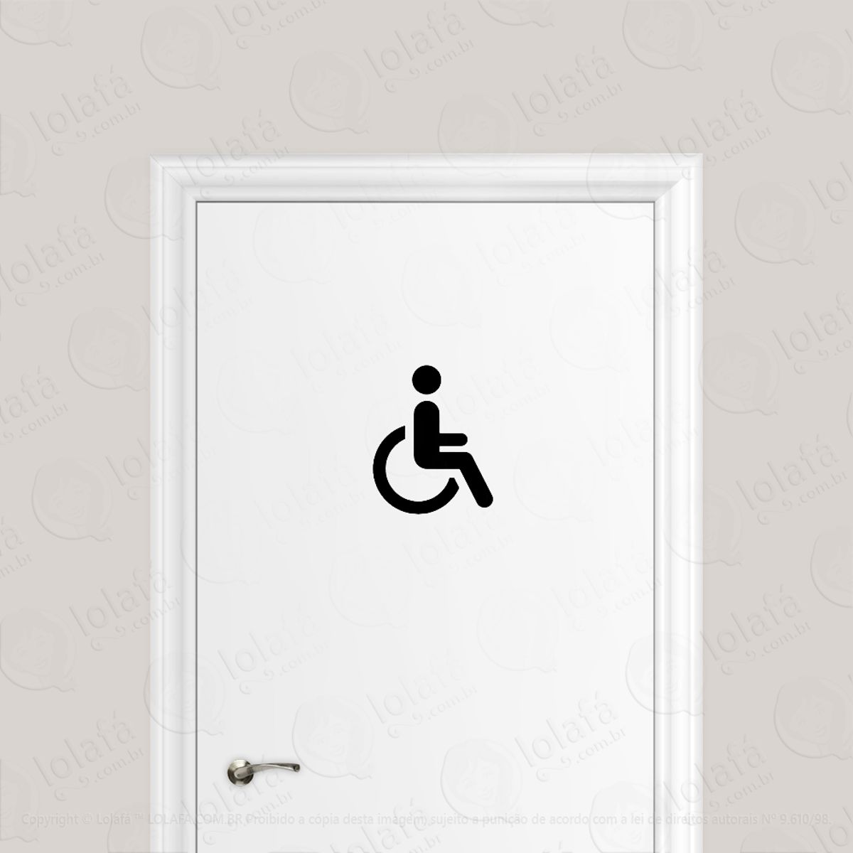 Adesivo Para Porta Cadeirante Deficiente Físico Mod:179