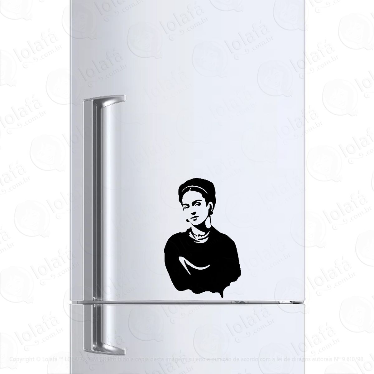 Adesivo Geladeira Frigobar Cervejeira Frida Kahlo Mod:185