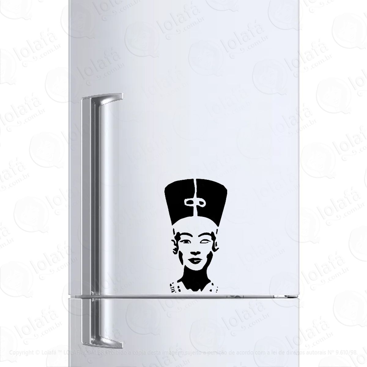 Adesivo Para Geladeira Nefertiti Estátua Mod:187