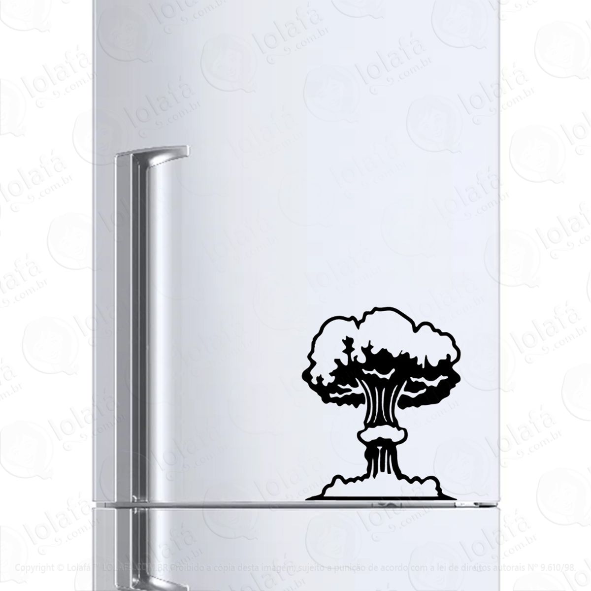 Adesivo Para Geladeira Cogumelo Bomba Nuclear Mod:190