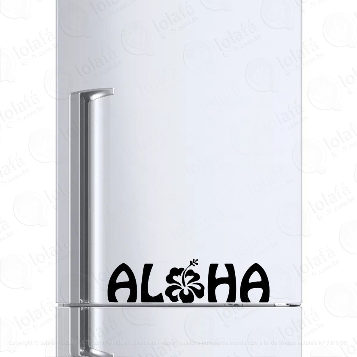 Adesivo Para Geladeira Aloha Havai Hawaii Mod:193