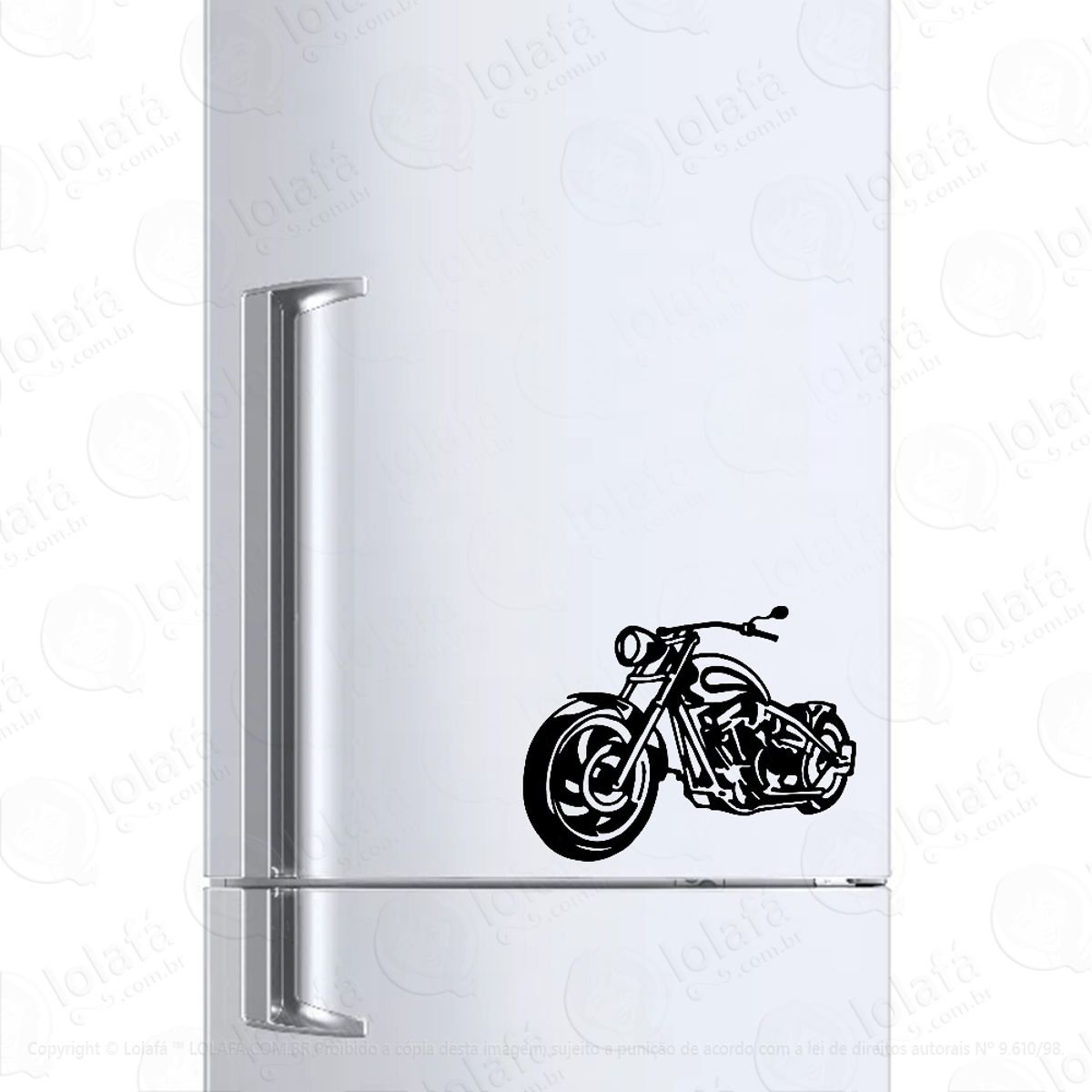 Adesivo Geladeira Frigobar Cervejeira Moto Harley Davidson Mod:200