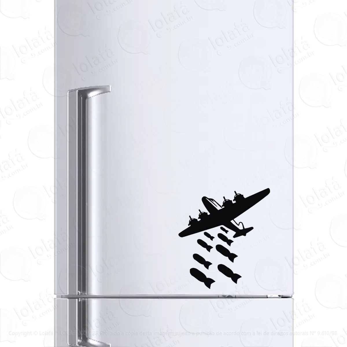 Adesivo Para Geladeira Avião Bombardeiro De Guerra Mod:213
