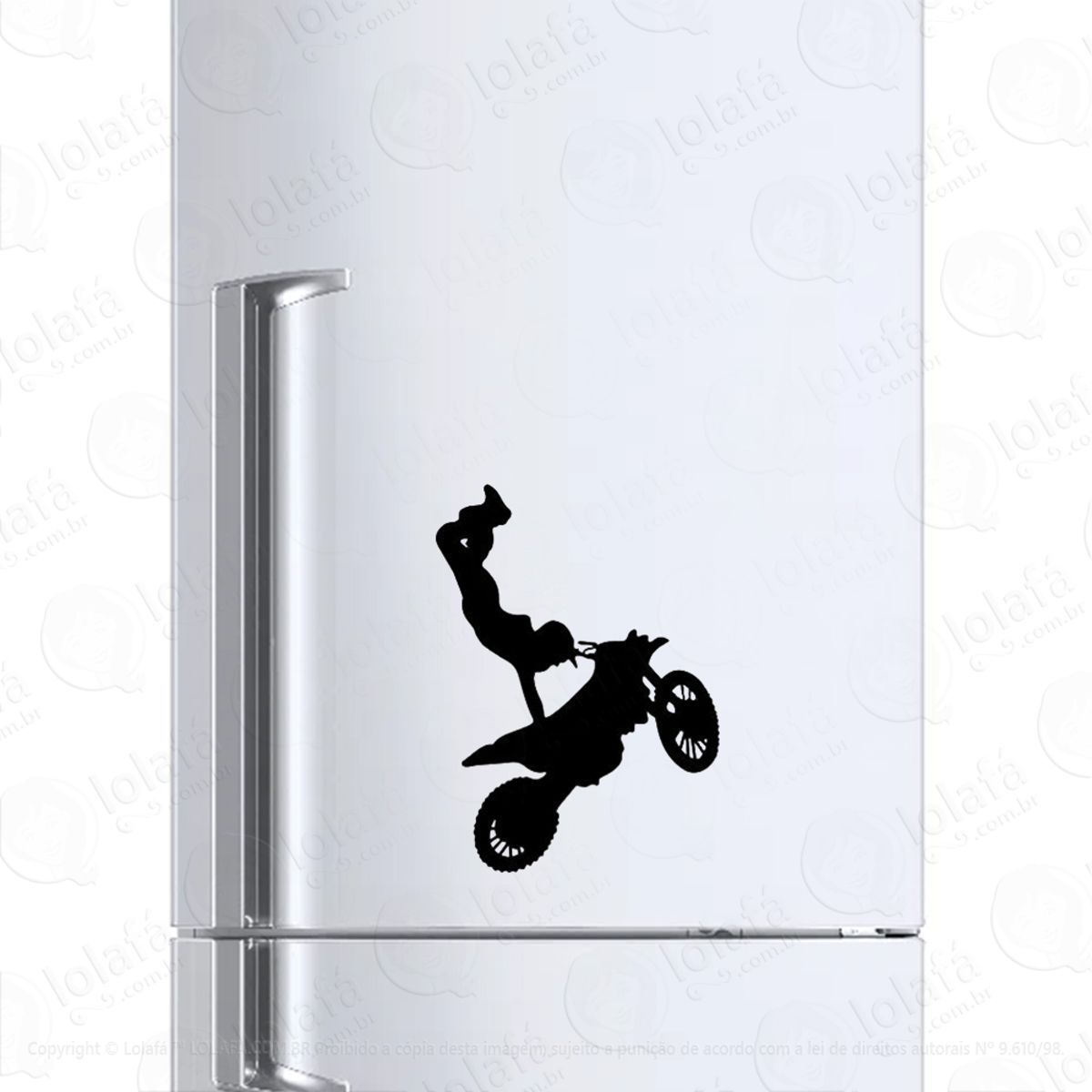 Adesivo Para Geladeira Motocross Manobras Radicais Mod:215