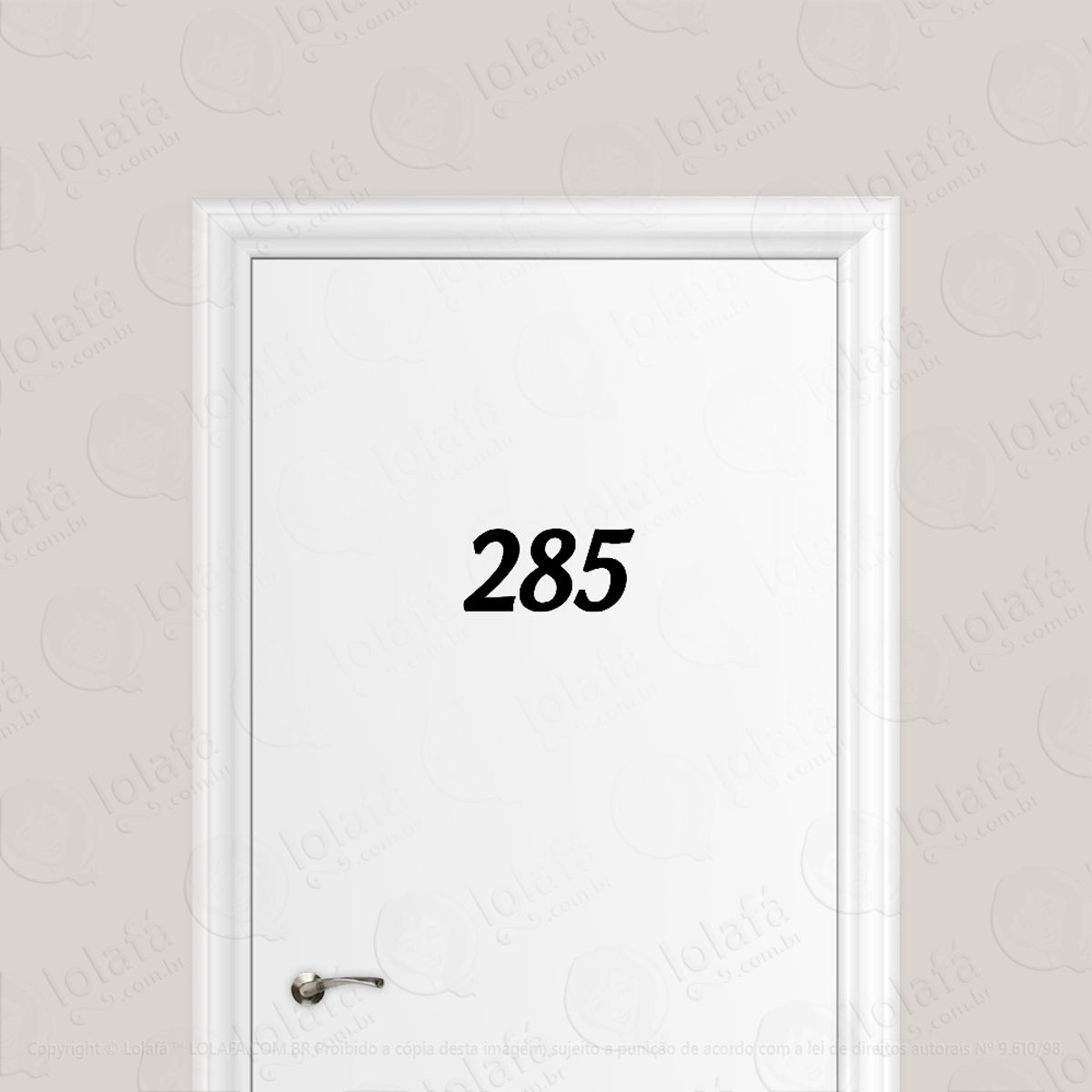 Número Residencial Adesivo Premium P/ Porta Escolha 3 Díg. Mod:219