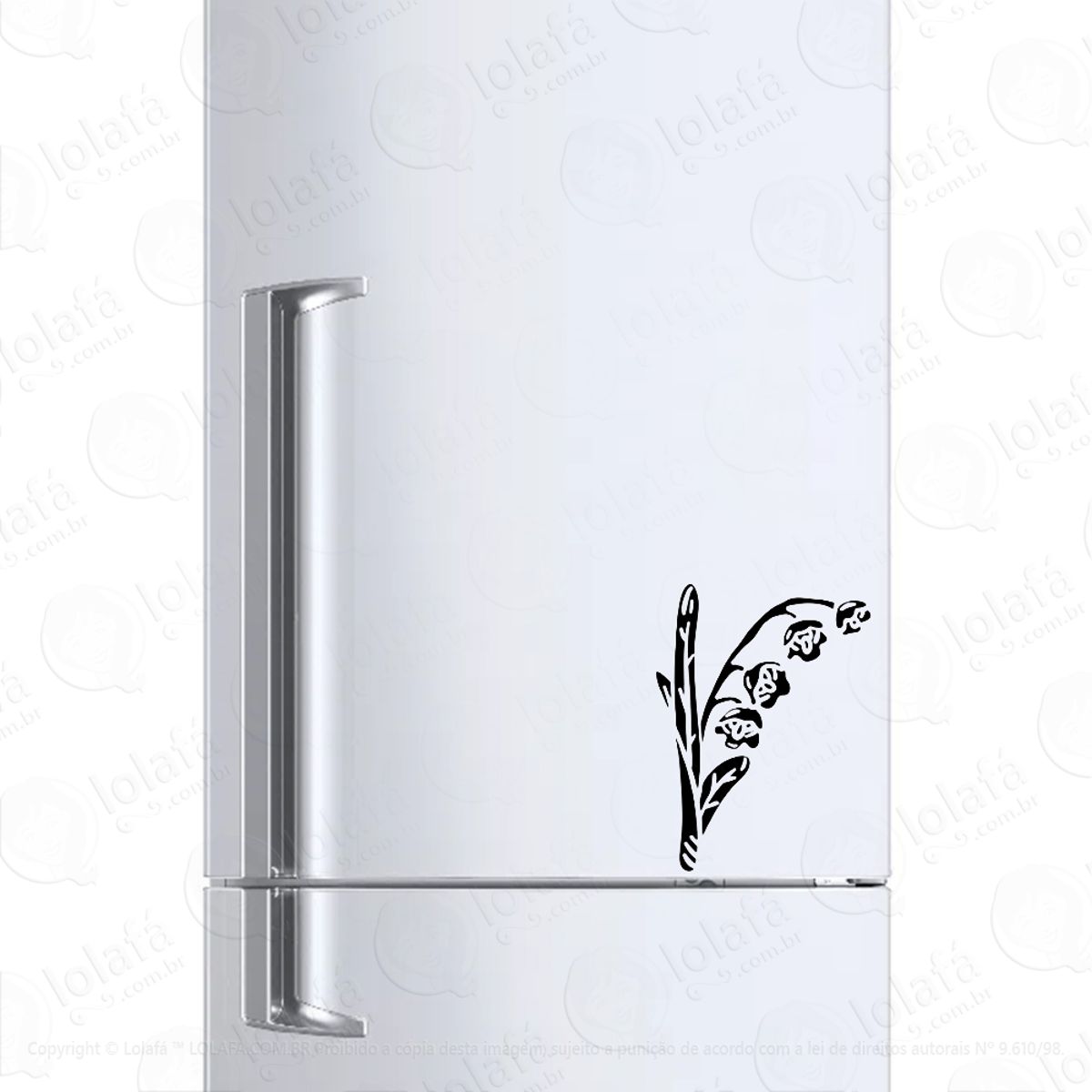 Adesivo Para Geladeira Flor Mod:228