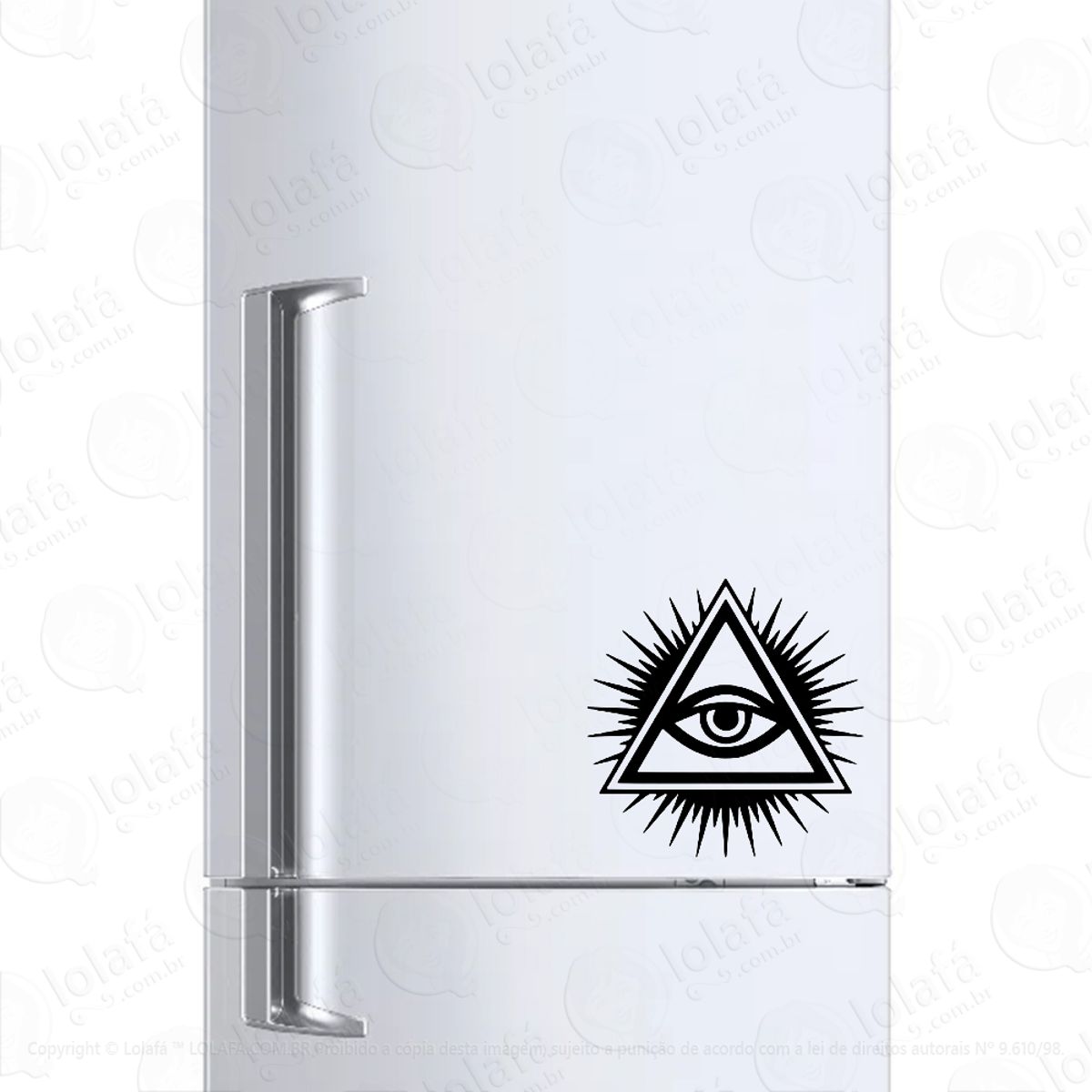 Adesivo Para Geladeira Olho Da Providência Illuminati Mod:245