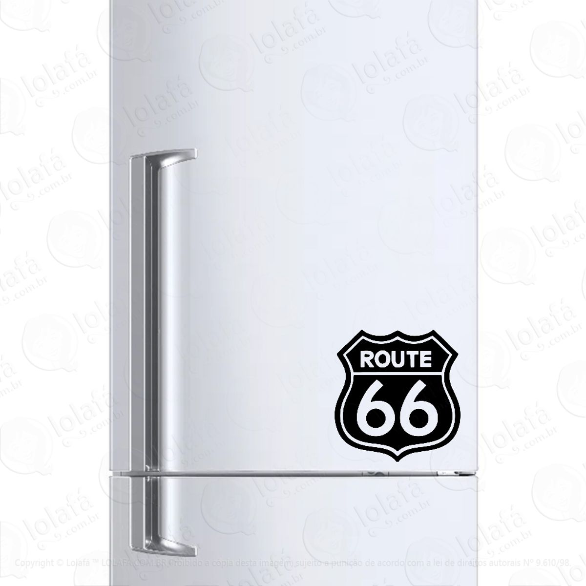 Adesivo Para Geladeira Estados Unidos Estrada Rota 66 Mod:246