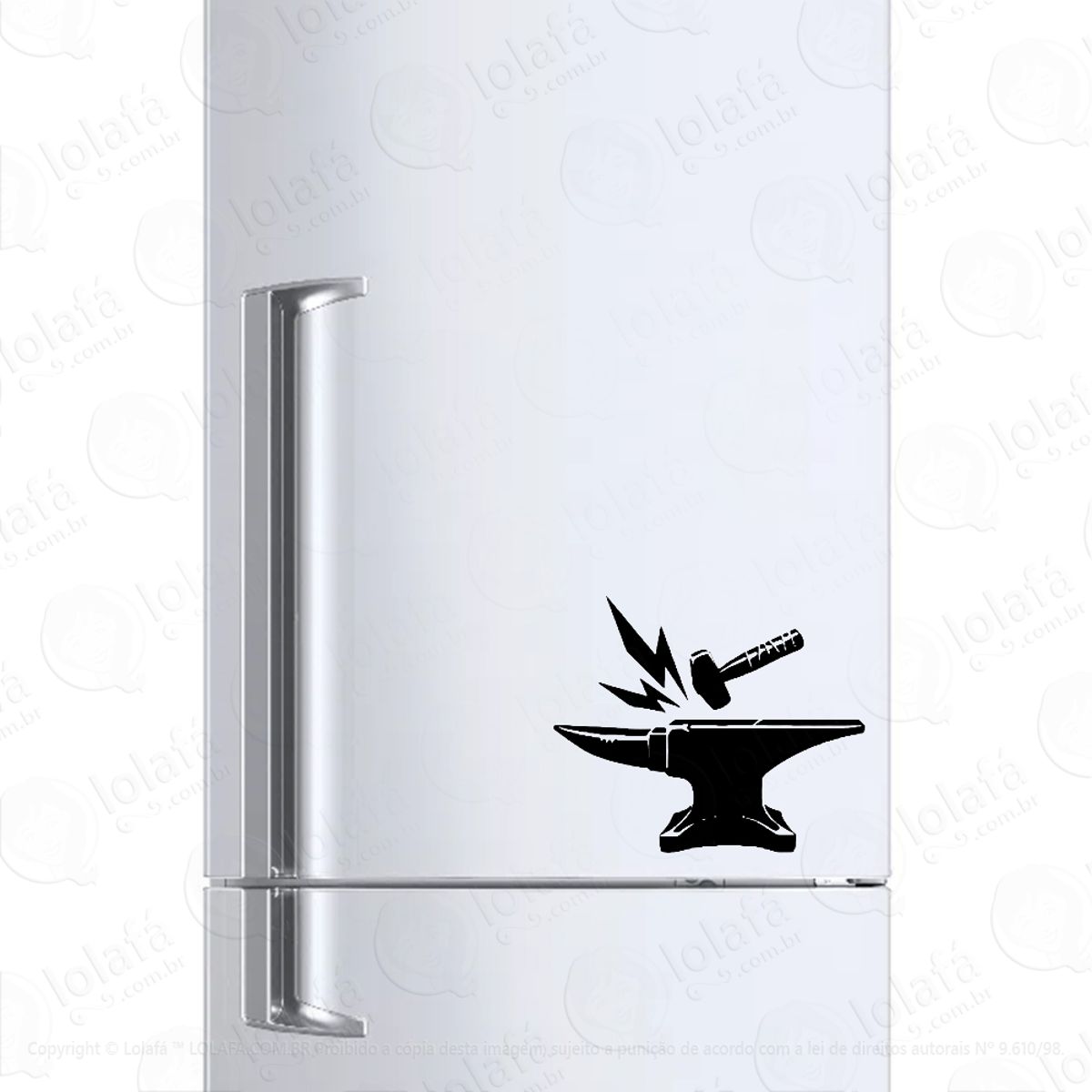 Adesivo Para Geladeira Forja Martelo Artesão Mod:275