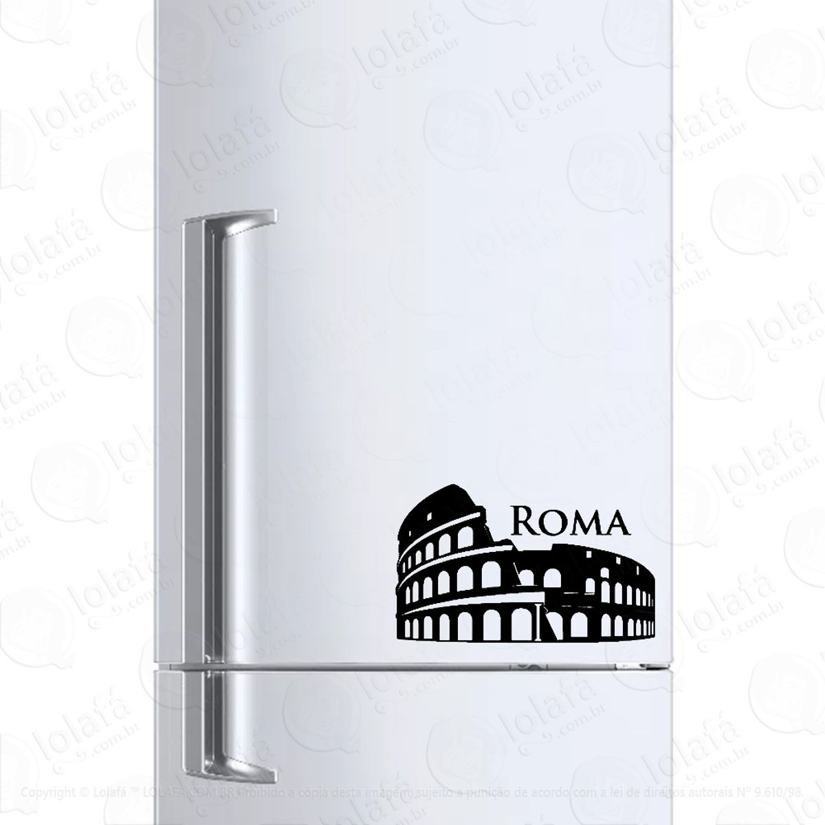 Adesivo Para Geladeira Roma Coliseu Anfiteatro Itália Mod:277