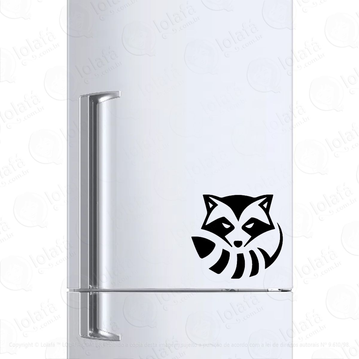 Adesivo Para Geladeira Guaxinim Animal Mod:286