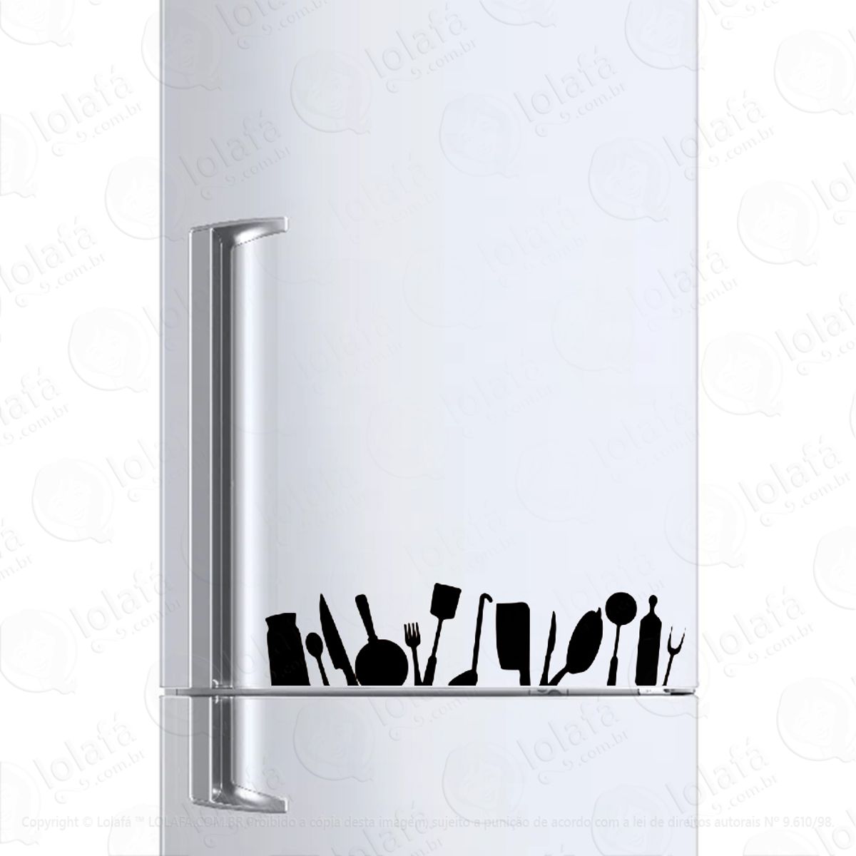 Adesivo Para Geladeira Utensílios Cozinha Mod:293
