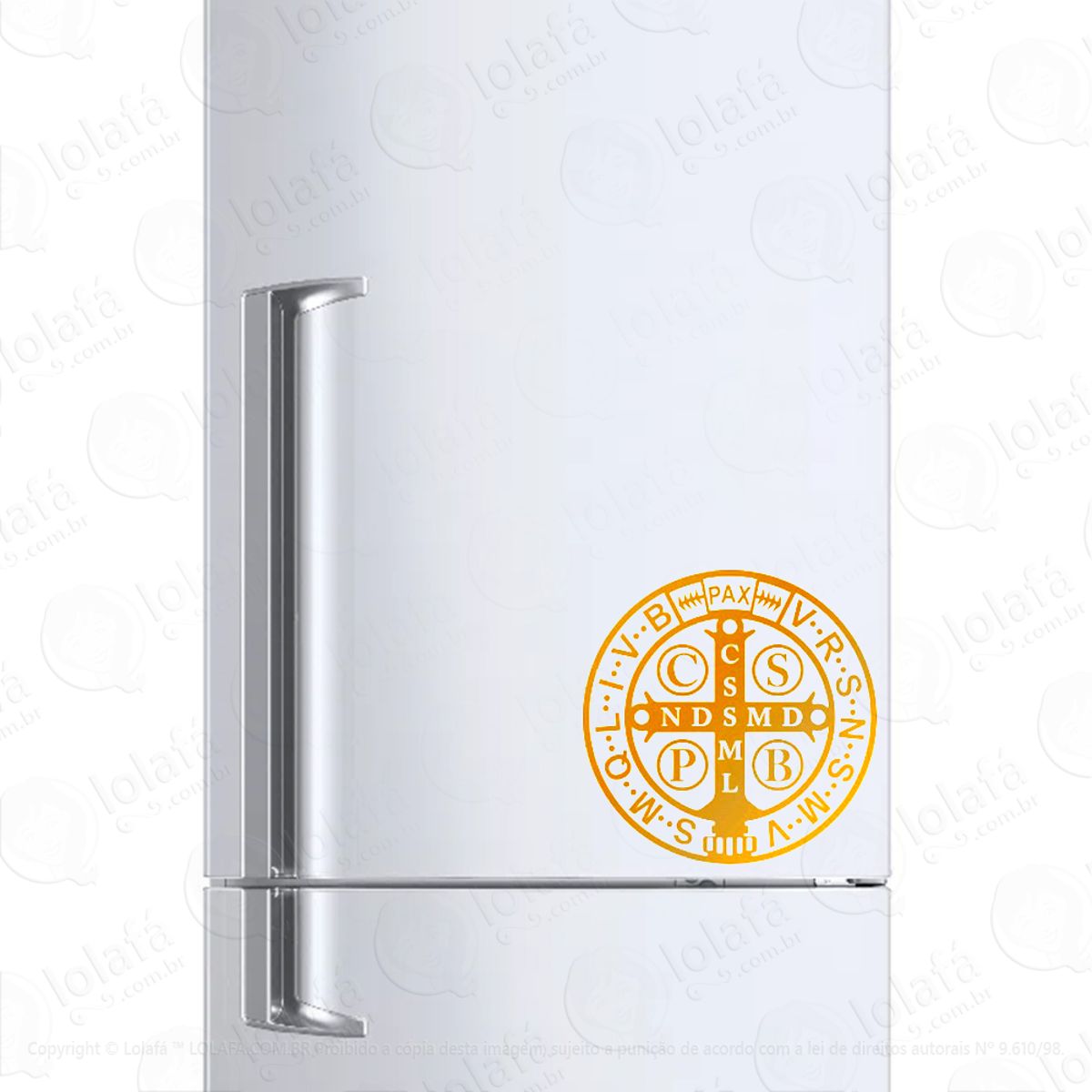 Adesivo Para Geladeira Medalha De São Bento Mod:304