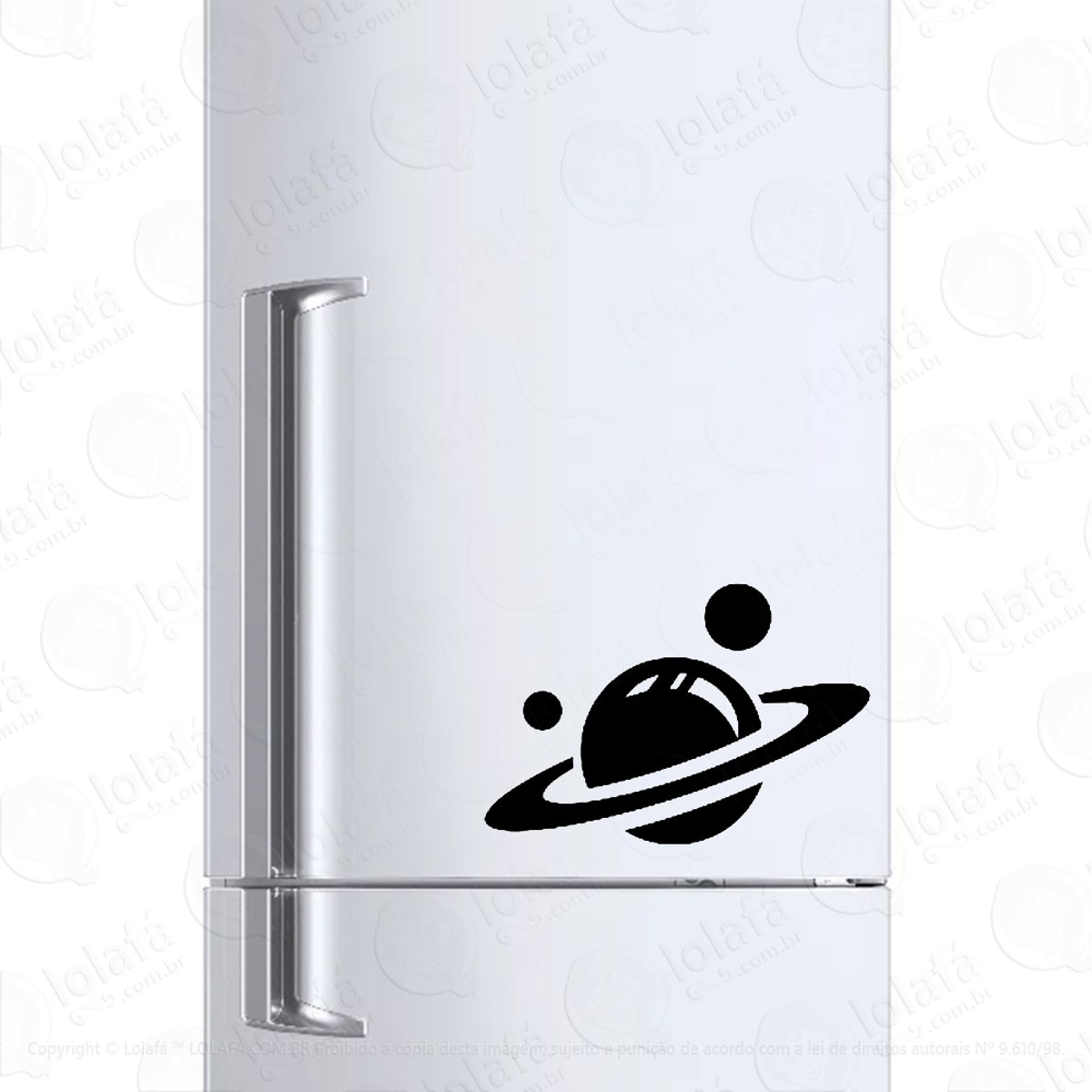 Adesivo Para Geladeira Planeta Universo Saturno Anel Mod:314