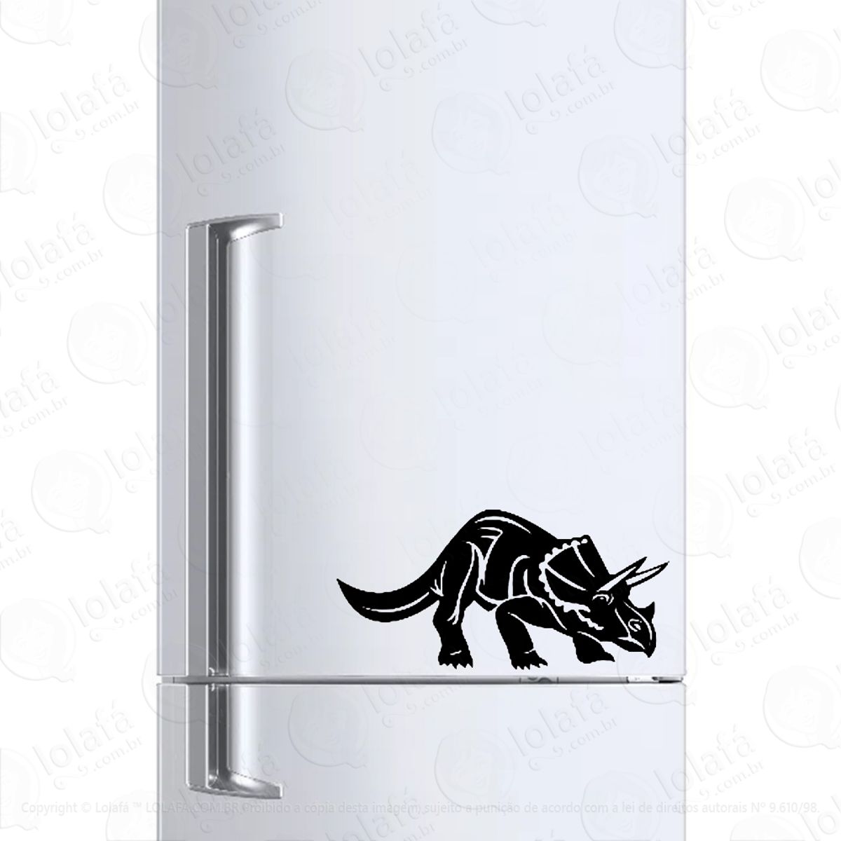 Adesivo Para Geladeira Dinossauro Tricerátopos Mod:317