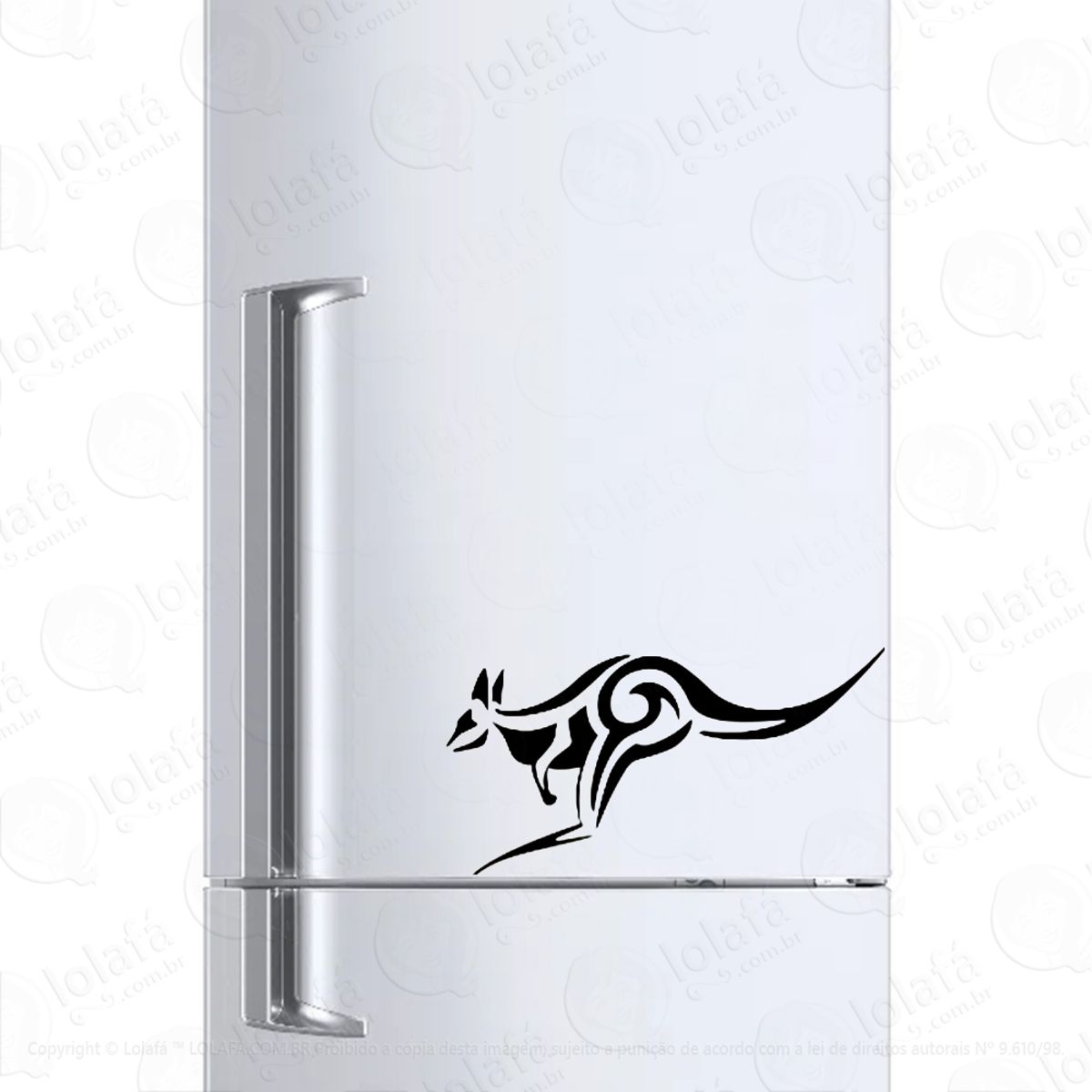 Adesivo Para Geladeira Canguru Animal Tribal Mod:331