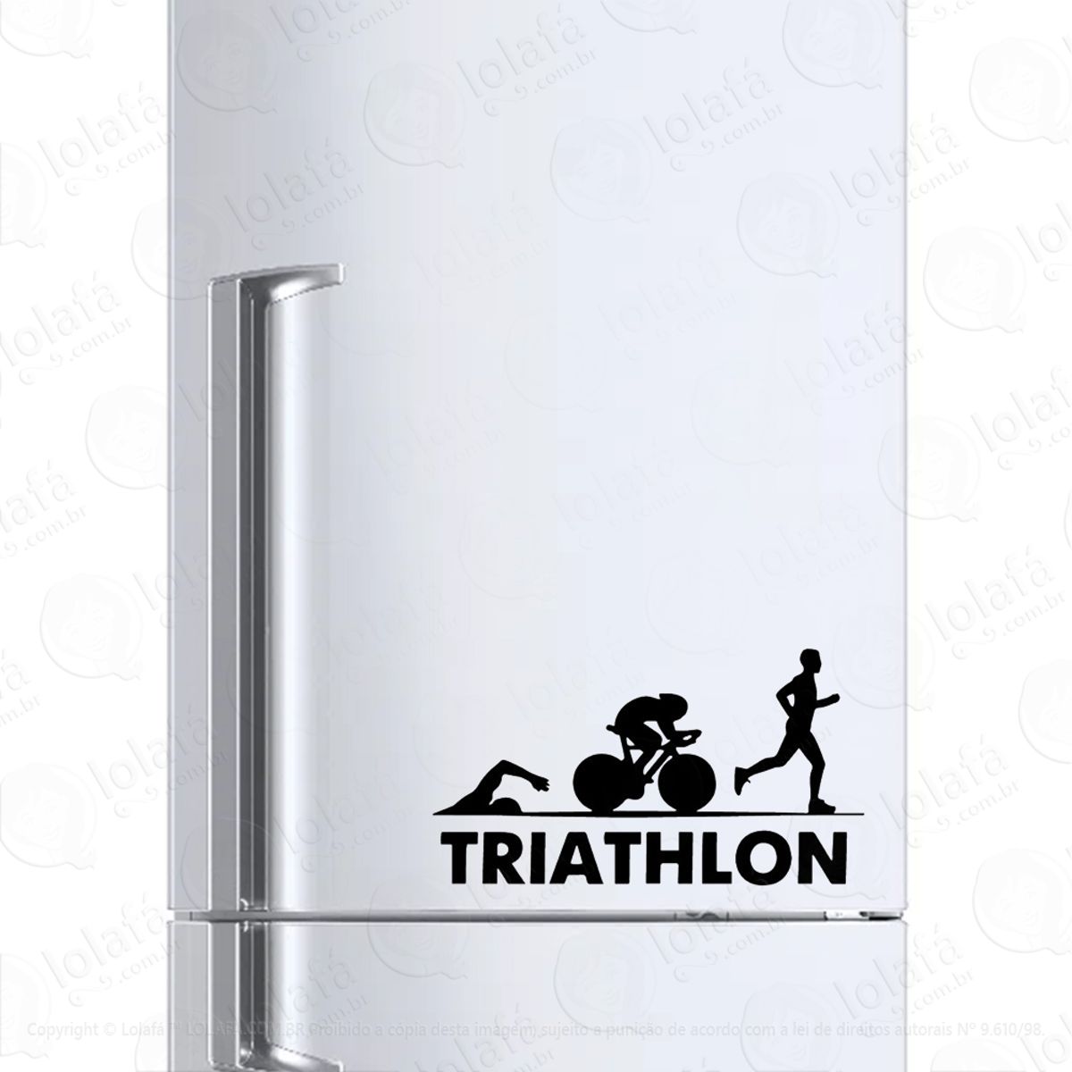Adesivo Geladeira Cervejeira Triatlo Esporte Triathlon Mod:332