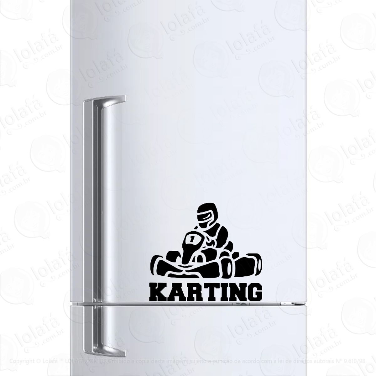 Adesivo Para Geladeira Competição De Corrida De Kart Mod:334