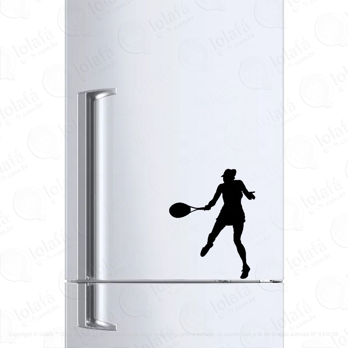 Adesivo Para Geladeira Atleta Jogadora De Tênis Esporte Mod:345