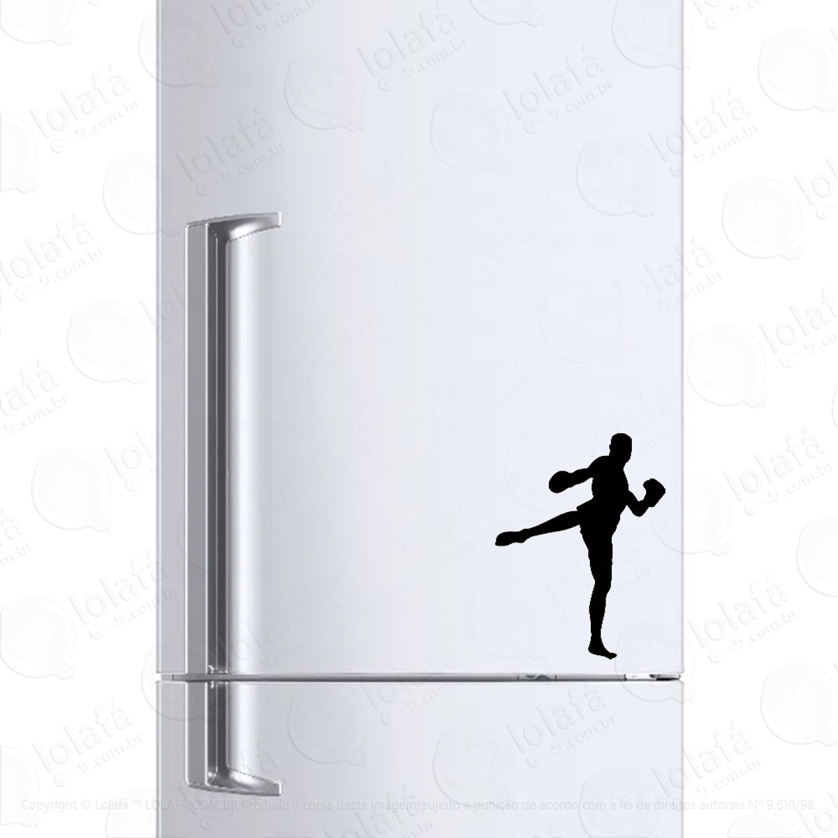 Adesivo Para Geladeira Muay Thai Artes Marciais Mod:353
