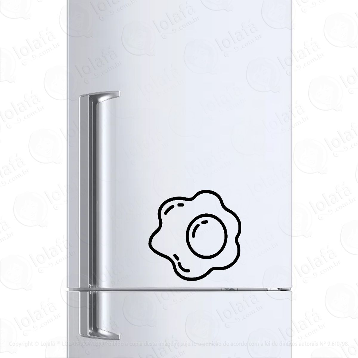 Adesivo Para Geladeira Ovo Frito Café Da Manhã Mod:358