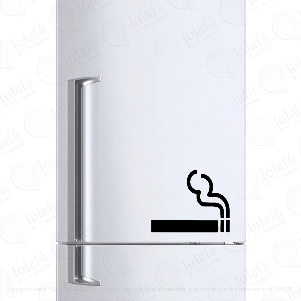 Adesivo Para Geladeira Cigarro Aceso Soltando Fumaça Mod:367